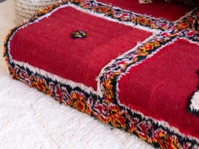 5 ft Morocco Red Sofa Couch - Image 8