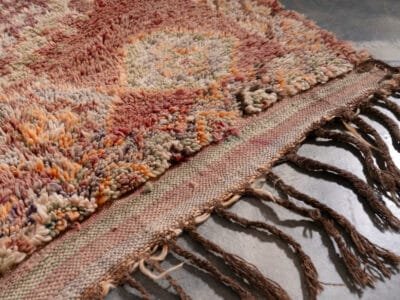 4x9 Moroccan Vintage Rug Mauve - Image 5