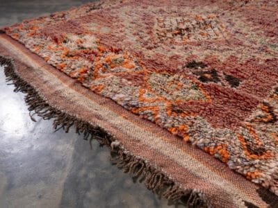 4x9 Moroccan Vintage Rug Mauve - Image 7