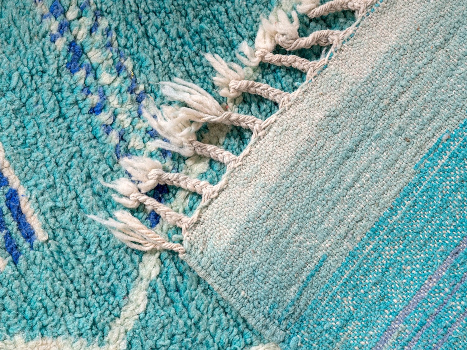 Blue Arabic Rug 5x8 Modern Moroccan Blue Rug - ASALA LIVING