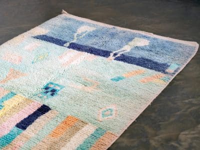 5x8 Light Blue Moroccan Rug - Image 3