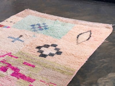 6x8 Moroccan Pink Modern Rug - Image 3