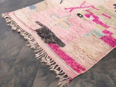 6x8 Moroccan Pink Modern Rug - Image 4