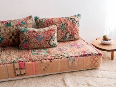 7 ft Moroccan Floor Sofa Seat - Image 6