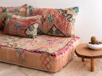 7 ft Moroccan Floor Sofa Seat - Image 9