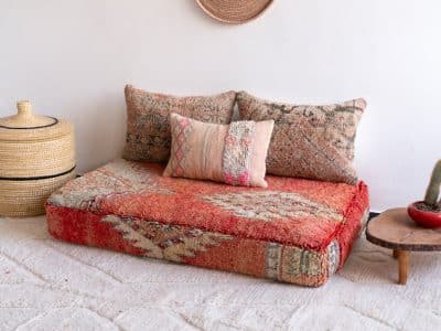 4 ft Moroccan Floor Couch Vintage - Image 4