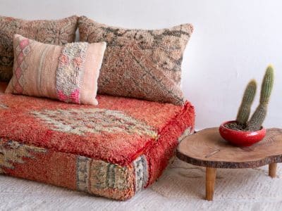 4 ft Moroccan Floor Couch Vintage - Image 8