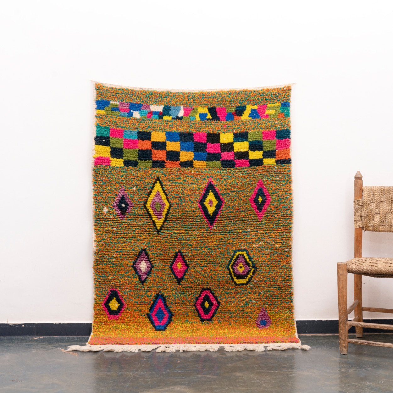 4x5 Colourful Berber Rug Azilal - ASALA LIVING