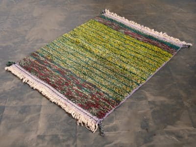 4x5 Green Small Berber Rug Azilal - Image 2