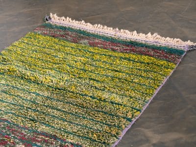 4x5 Green Small Berber Rug Azilal - Image 3