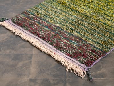 4x5 Green Small Berber Rug Azilal - Image 4