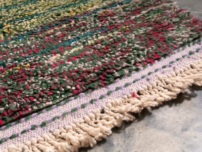 4x5 Green Small Berber Rug Azilal - Image 5