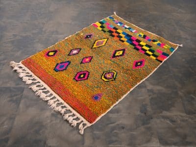 4x5 Colourful Berber Rug Azilal - Image 2