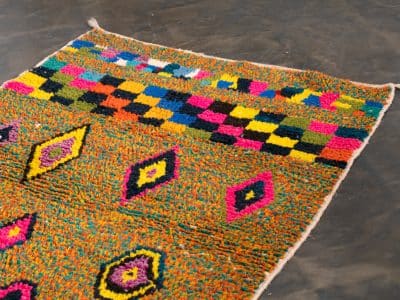 4x5 Colourful Berber Rug Azilal - Image 3