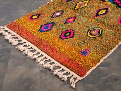 4x5 Colourful Berber Rug Azilal - Image 4