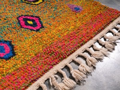 4x5 Colourful Berber Rug Azilal - Image 5