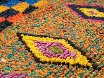 4x5 Colourful Berber Rug Azilal - Image 9