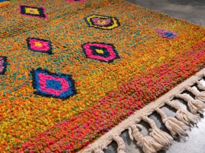 4x5 Colourful Berber Rug Azilal - Image 10