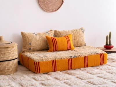 4 ft Boho Moroccan Floor Sofa - Image 2