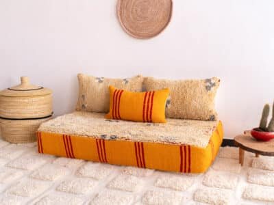 4 ft Boho Moroccan Floor Sofa - Image 3