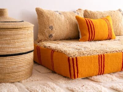 4 ft Boho Moroccan Floor Sofa - Image 7