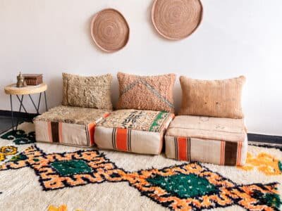 3 Places Modular Moroccan Floor Sofa Beige - Image 2