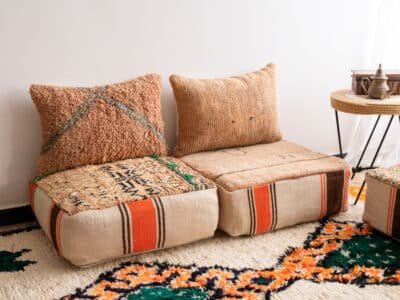 3 Places Modular Moroccan Floor Sofa Beige - Image 6