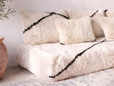 Handmade Moroccan Floor Sofa Set - Beni Ourain - Image 7