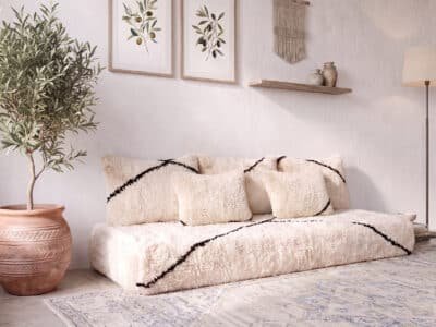 Handmade Moroccan Floor Sofa Set - Beni Ourain - Image 4