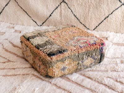 Wool Pouf Morocco Vintage Rug