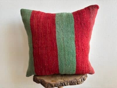 Pillow Case Kilim Morocco Red Green