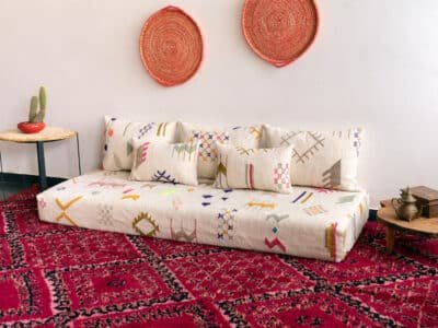 6 ft Arab Kilim Floor Sofa - Image 3