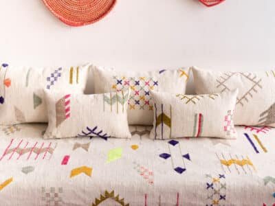6 ft Arab Kilim Floor Sofa - Image 8