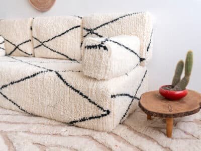 White Floor Sofa Covers Morocco - Image 5
