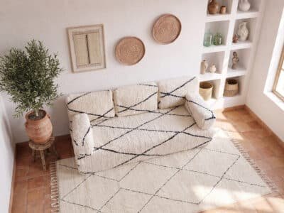 White Floor Sofa Covers Morocco - Image 5