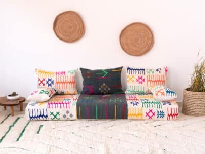 6ft Multicolored Floor Sofa - Image 4