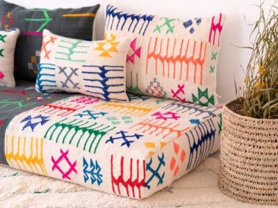 6ft Multicolored Floor Sofa - Image 7