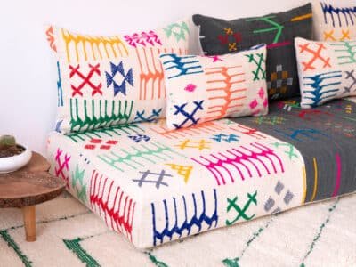 6ft Multicolored Floor Sofa - Image 8