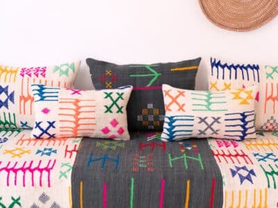 6ft Multicolored Floor Sofa - Image 9