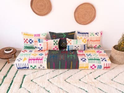 6ft Multicolored Floor Sofa - Image 10