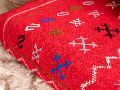 6 ft Floor Sofa Red Morocco - Image 10