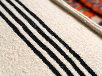 6 ft Black Stripes Floor Sofa Set - Image 8