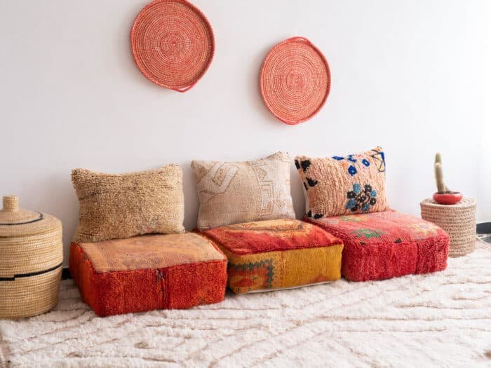 Three Places Moroccan Modular Flor Sofa Set Multicolor