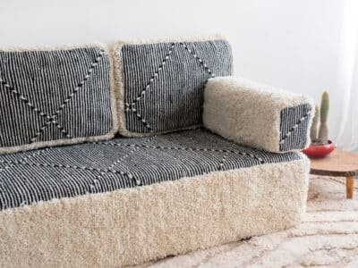 Floor Cushion Seating White - Image 12