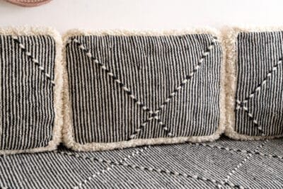 Floor Cushion Seating White - Image 16
