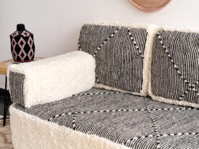 Floor Cushion Seating White - Image 15