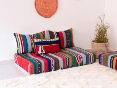 2 x 4ft Handmade Moroccan Floor Seats - Image 3