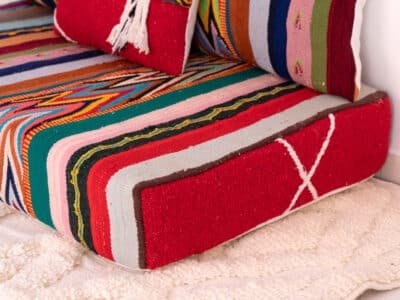 2 x 4ft Handmade Moroccan Floor Seats - Image 7