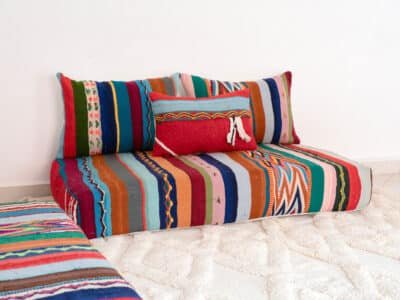 2 x 4ft Handmade Moroccan Floor Seats - Image 6