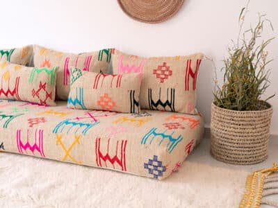 6 ft Beige Floor Sofa Morocco - Image 6